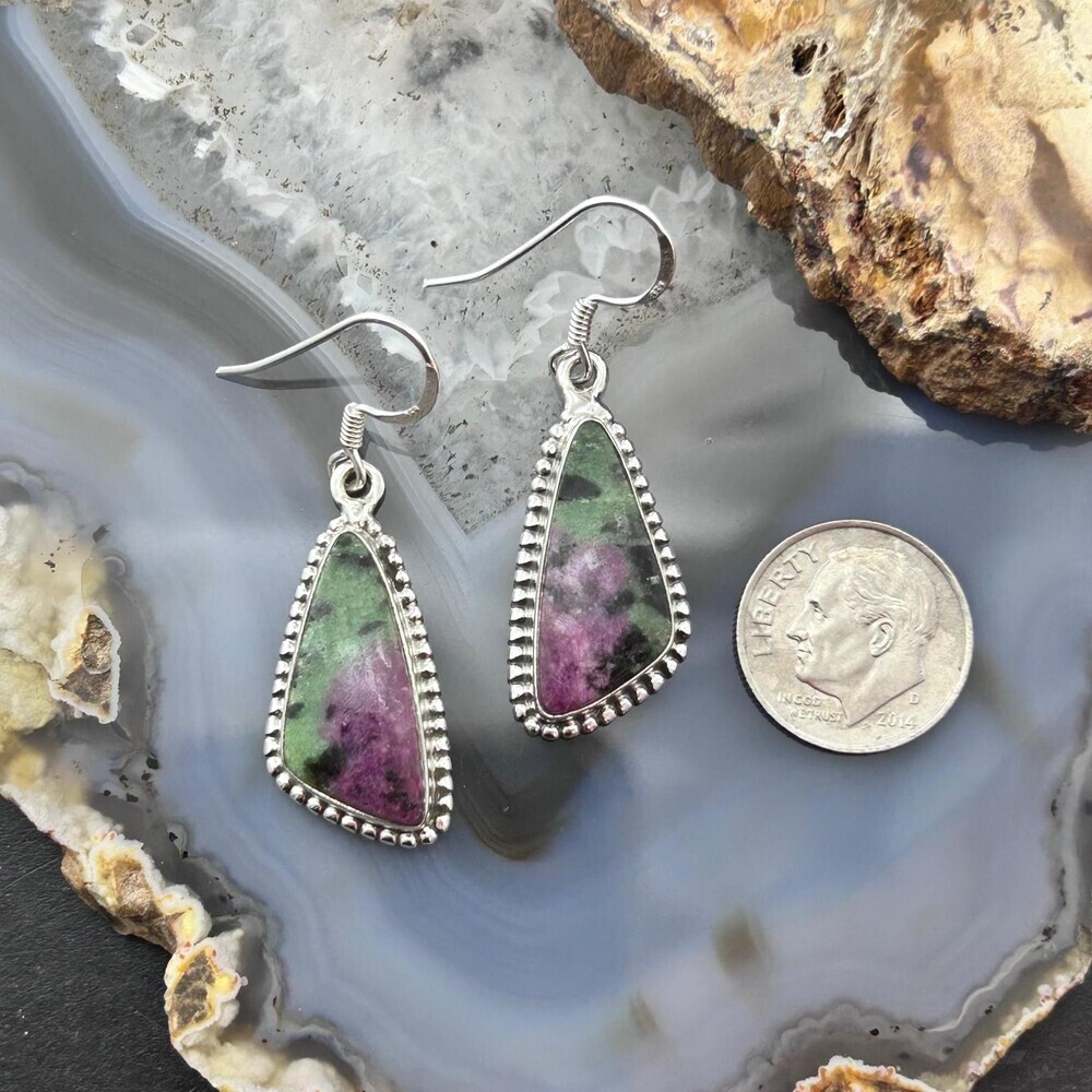 Sterling Southwestern Style Triangular Ruby Zoisi… - image 8